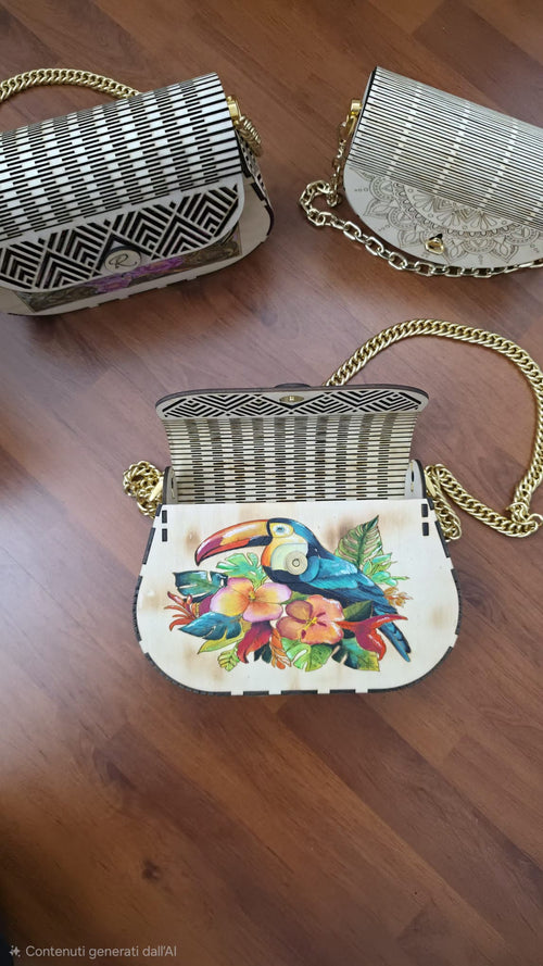 Borsa in Legno Grande Personalizzabile